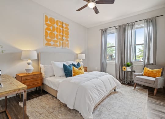 Bedroom with Large Windows