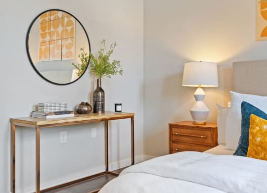 Bedroom with Wood Style Flooring