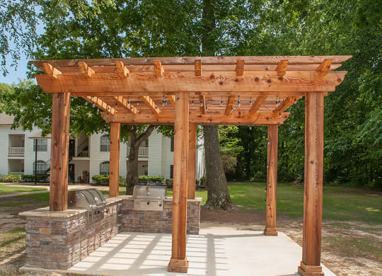 Outdoor Grilling Area with Pergola