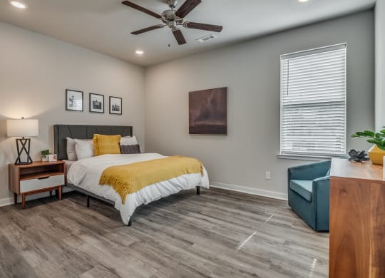Large Bedroom with Wood-Style Flooring