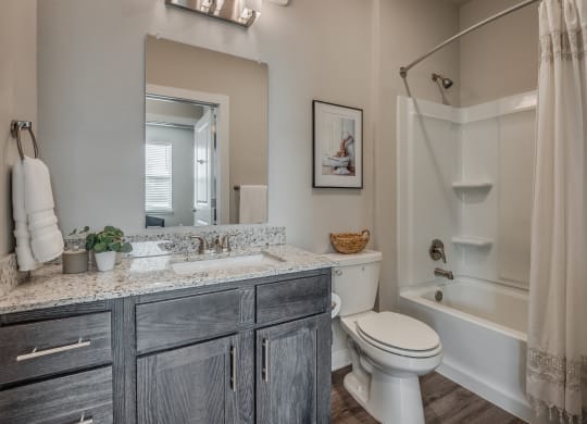 Bathroom With Granite Vanities