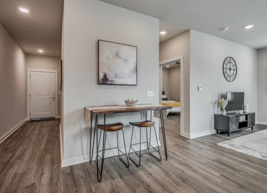 Spacious Living Area With Wood-Style Flooring