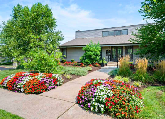 Lush Landscaping In Front Of The Clubhouse