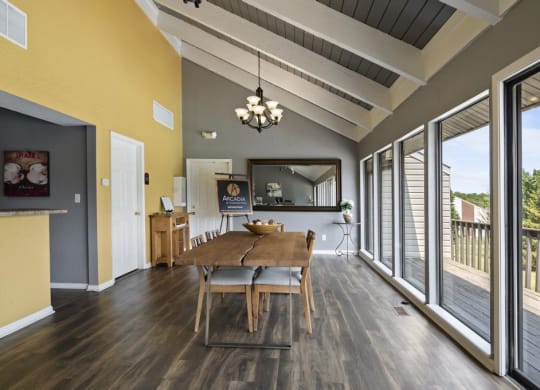 Clubhouse With Angled Vaulted Ceilings