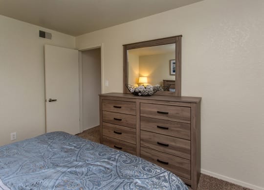 Spacious Carpeted Bedroom