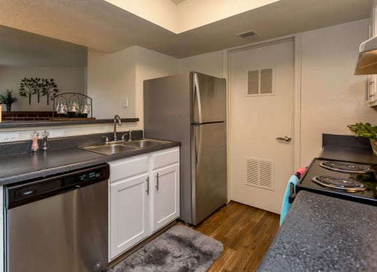 Stainless Steel Appliances in kitchen