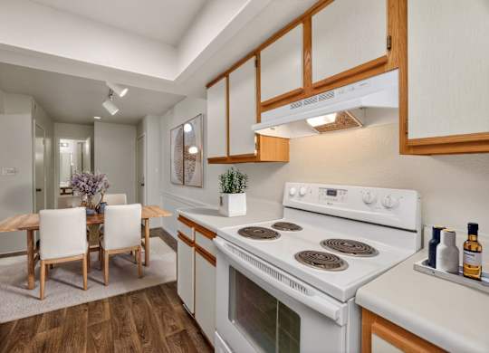 Kitchen with White Appliances
