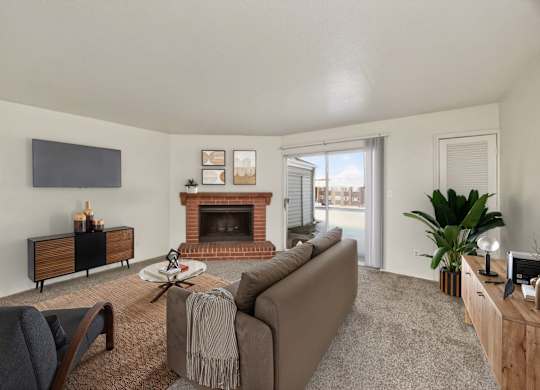 Living Room with Fireplace