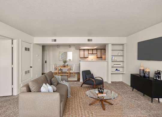 Living Room with Bookshelf