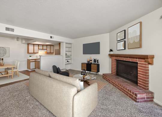 Living Room with Fireplace