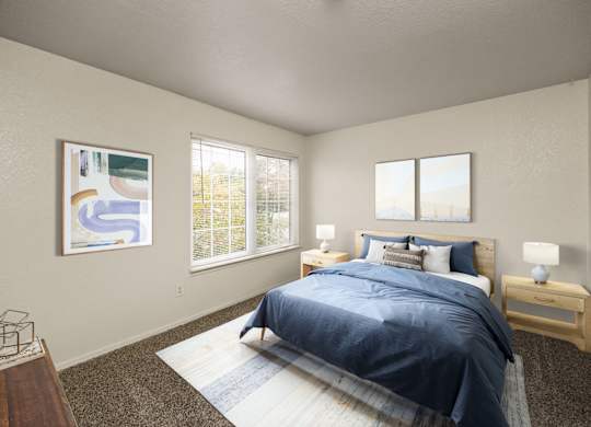 Bedroom with Plush Carpeting