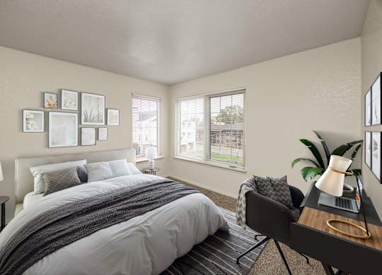 Bedroom with Plush Carpeting