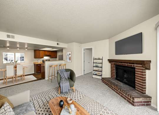 Living Room with Fireplace