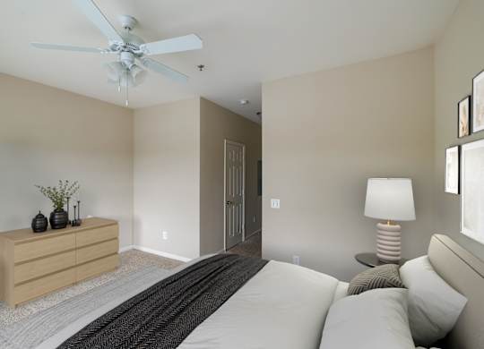 Bedroom with Plush Carpeting