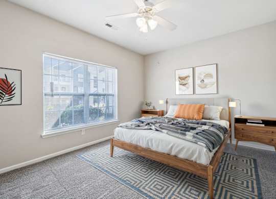 Bedroom with Plush Carpeting
