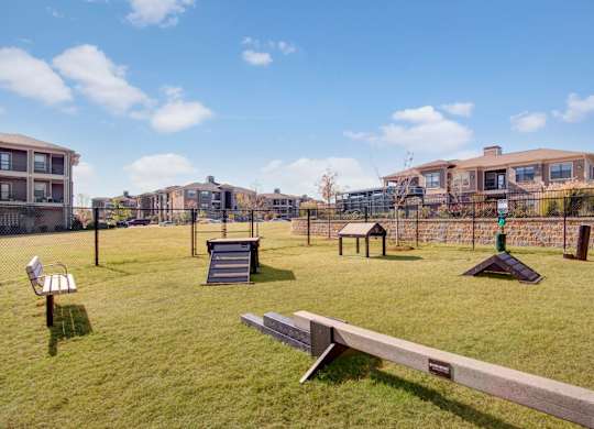 Dog Park with Agility Equipment