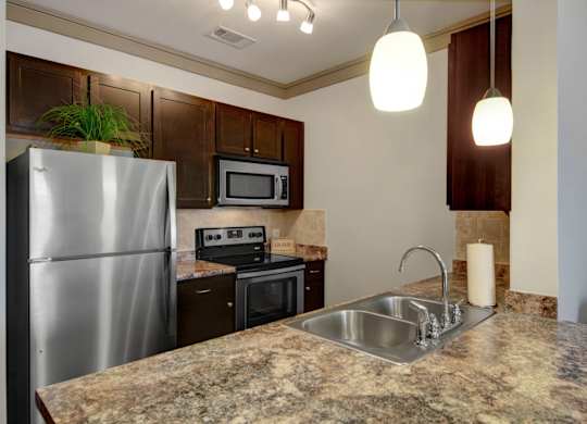 Kitchen with Granite Countertops