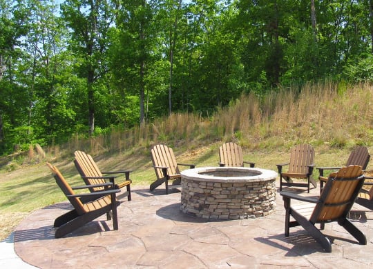 Fire Pit Area with Adirondack Chairs