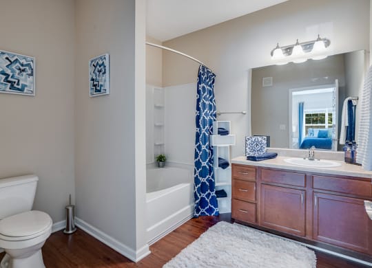 Spacious Bathroom with Shower and Tub