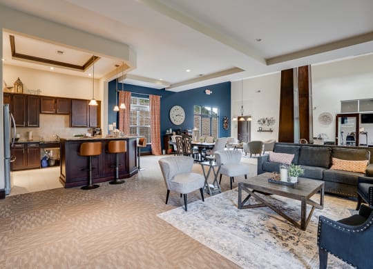Clubhouse Lounge and Kitchen Area