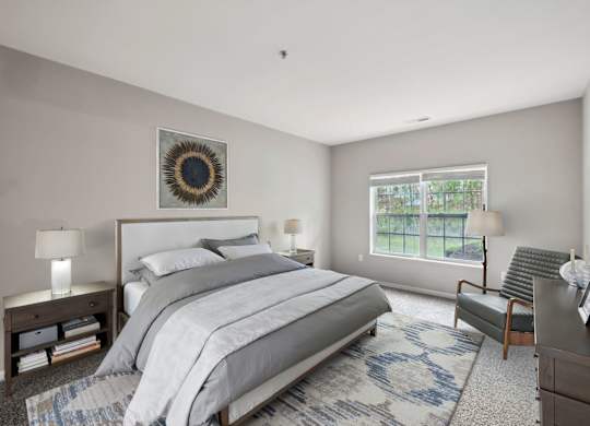 Bedroom with Plush Carpeting