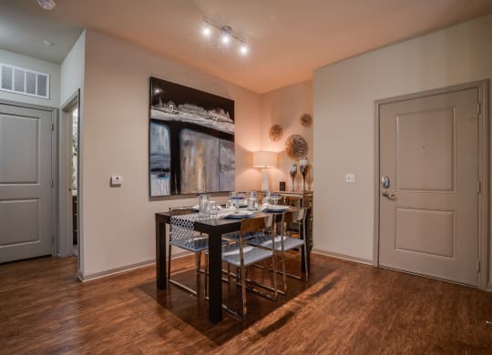 Dining Room Area with Recessed Lighting