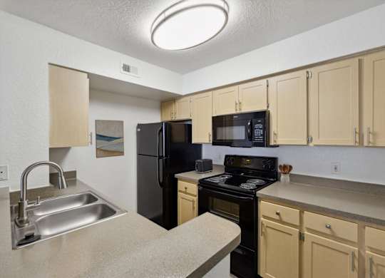Kitchen with Overhead Lighting