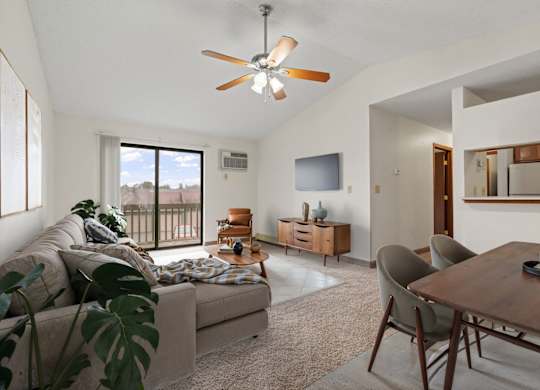 Spacious Living Area with High Ceilings