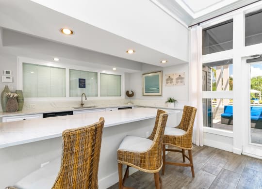 Clubhouse Kitchen With Large Island