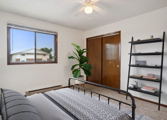 Bedroom with Large Window