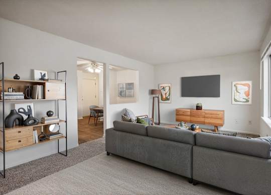 Living Area with abundant natural lighting