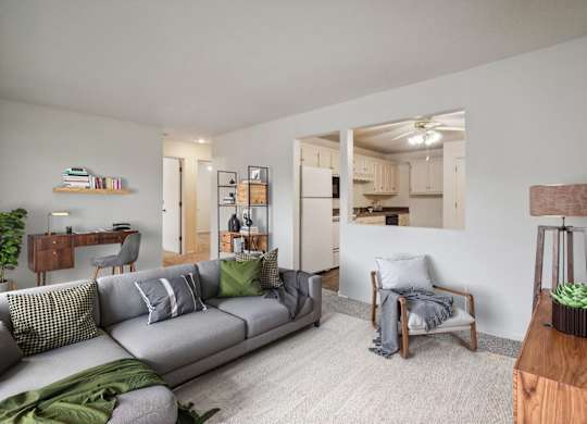 Spacious Living Area with Office Space