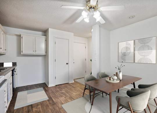 Separate Dining Area With Wood-Style Floors