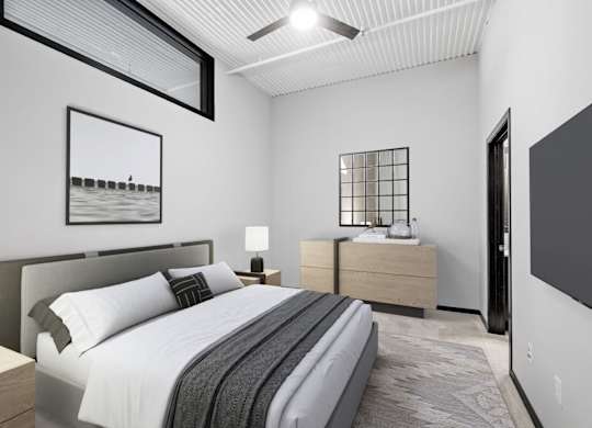 Bedroom With Ceiling Fan