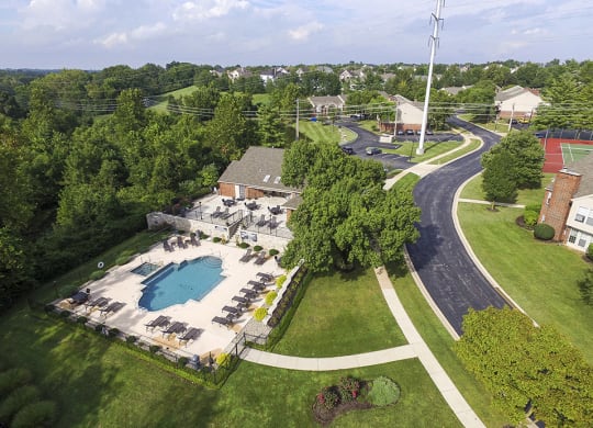 Ariel View of the Outdoor Pool
