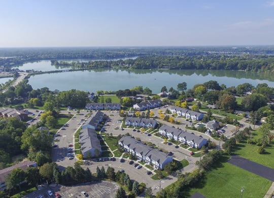 Ariel View of the Green Meadows Apartment Community