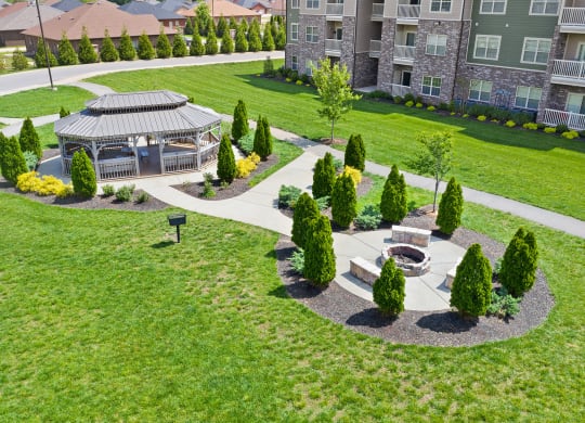 Aerial View of Gazebos
