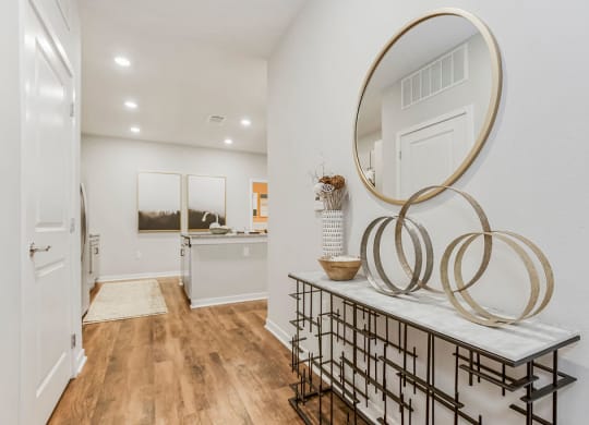 Entryway With Wood Style Plank Flooring