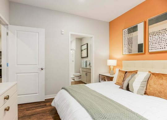 Bedroom with Wood Style Flooring