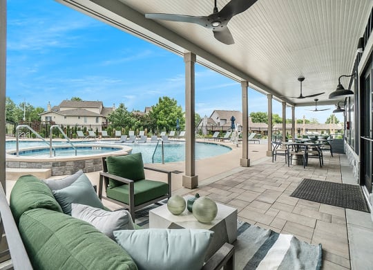 Patio Area Overlooking The Pool & Sundeck