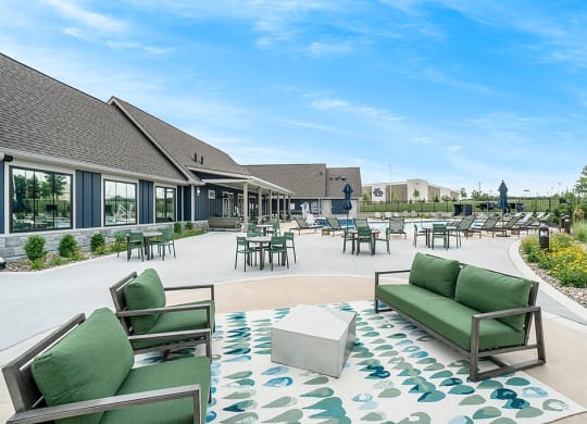 Outdoor Lounge Area With Cushioned Seating