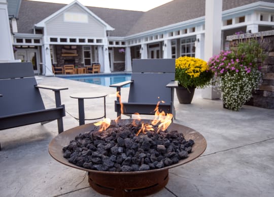 Outdoor Firepit at the Pool Sundeck
