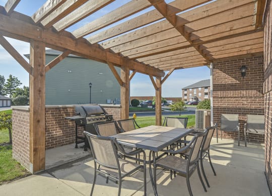 Outdoor Grilling Area with Pergola