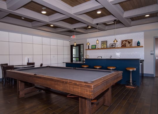 Pool Table at the Private Game Room