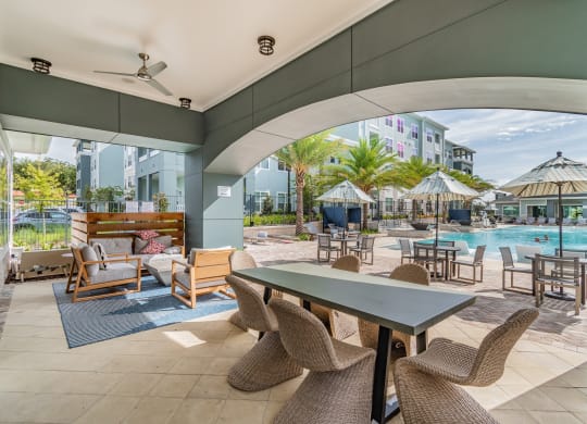Spacious Outdoor Lounge Overlooking The Pool & Sundeck