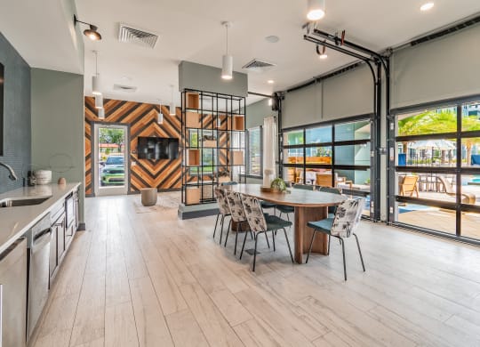 Recreation Room Overlooking The Pool Sundeck