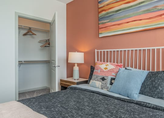 Bedroom With Door Leading To Closet