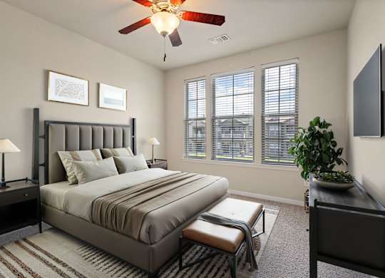 Bedroom with Plush Carpeting