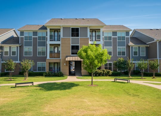 Lots of Green Space in Front of an Encore Memorial Apartment Building