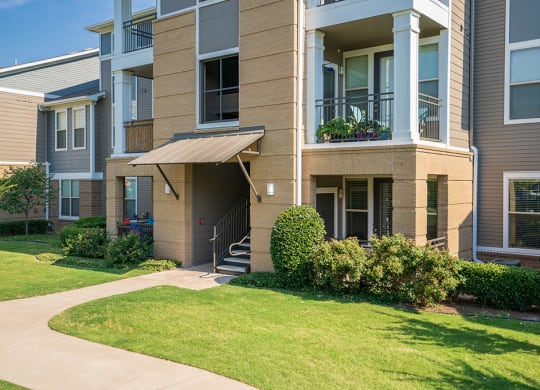 Exterior Stairwell at Encore Memorial Apartment Building